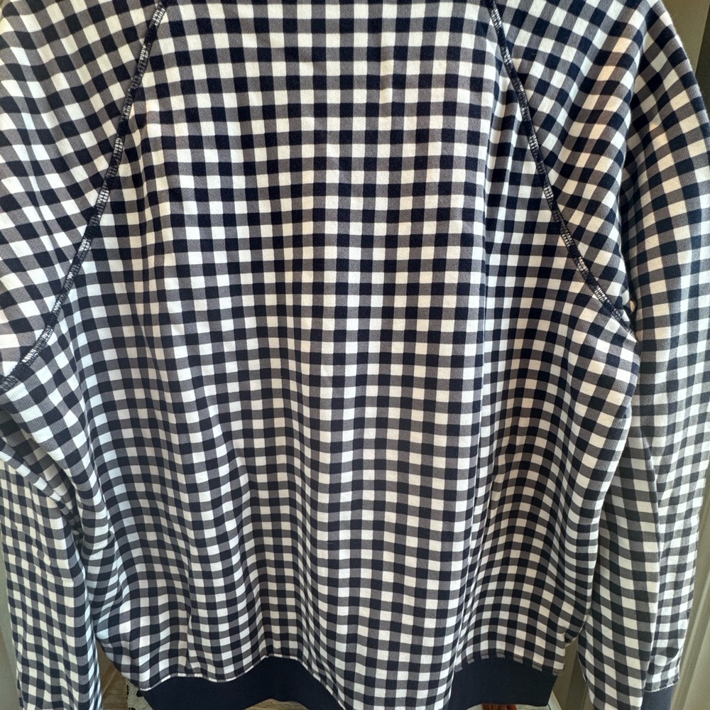Draper James Navy Gingham Sweatshirt - Picture 6 of 6